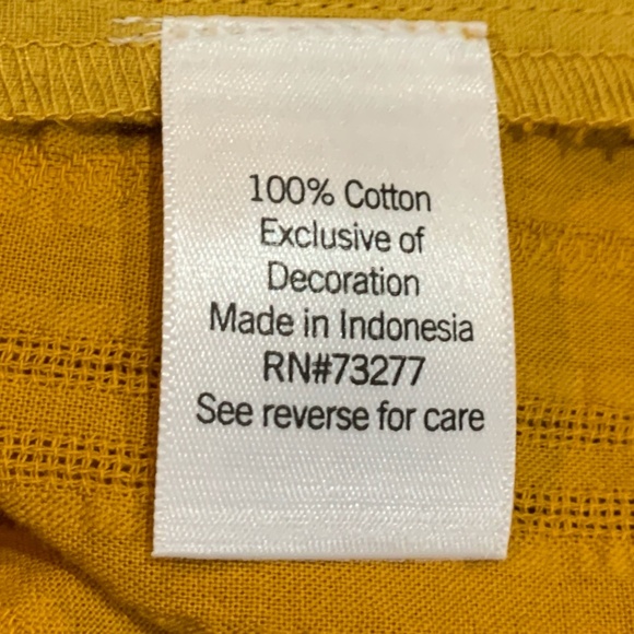 NWT LC Lauren Conrad Gold Blouse Puffy 3/4 Sleeves Women's XL - Picture 14 of 16